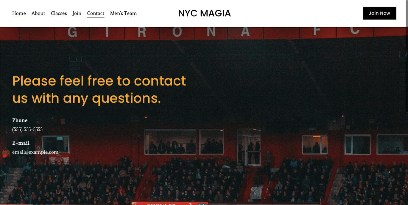 NYC Magica Football Club - Contact Page